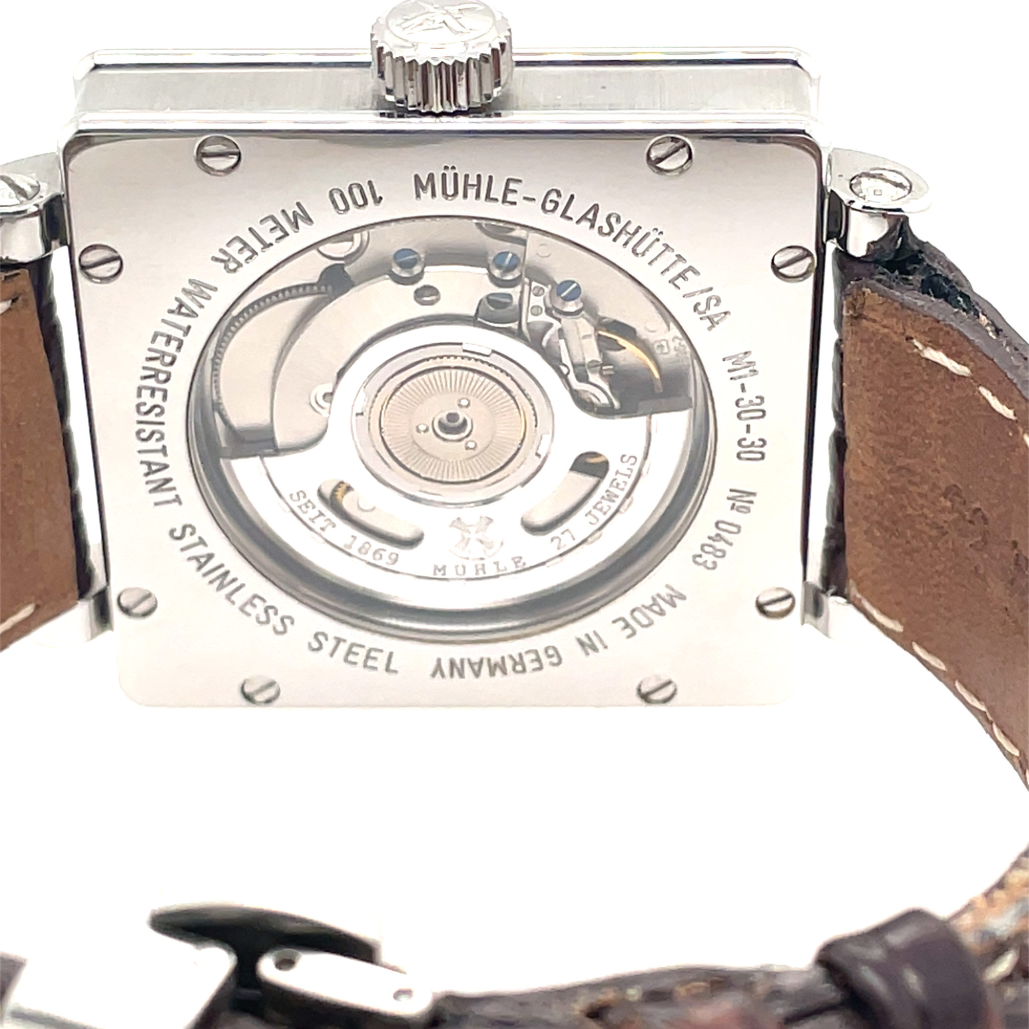 Mühle Glashütte Teutonia II Quadrant Full Set 2009 Stahl Super Zustand - Bild 12