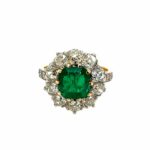Smaragd 2,46ct Gr.56 ca. 3,0ct Diamanten Bicolor 750/ 18K DSEF Zertifikat Vorschau