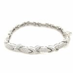 Diamant Armband 19 cm ca. 3,14 ct Brillanten Weißgold 750/ 18K - Bild 2 Vorschau