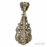 Art Deco Brosche / Anhänger Gelb,- Weißgold 585 / 14K mit 1,1ct Diamanten - Bild 2 Vorschau