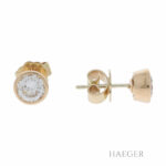 Solitärohrstecker Gelbgold 585 / 14K mit je 0,5ct Diamanten - Bild 2 Vorschau