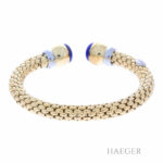 Fope Flex it Armreif 16cm Gelbgold 750 / 18K mit Lapislazuli - Bild 2 Vorschau