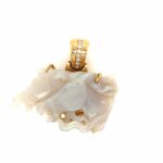 Opal „Pferde“ Anhänger ca. 0,20 ct Brillanten Gelbgold 750/ 18K - Bild 2 Vorschau