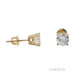 Solitärohrstecker Gelbgold 750 / 18K mit je 1,1ct Diamant - Bild 2 Vorschau