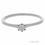 Diamant Solitär Ring Weißgold 585 / 14K. ca. 0,15 Ct. - Bild 2 Vorschau