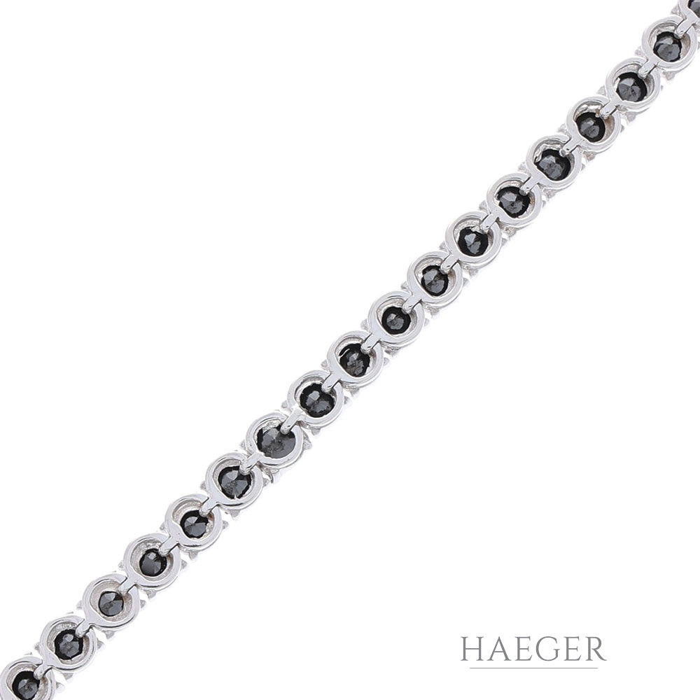 Diamant Riviérearmband Weißgold 585 / 14k. ca. 7,00 ct. - Bild 3