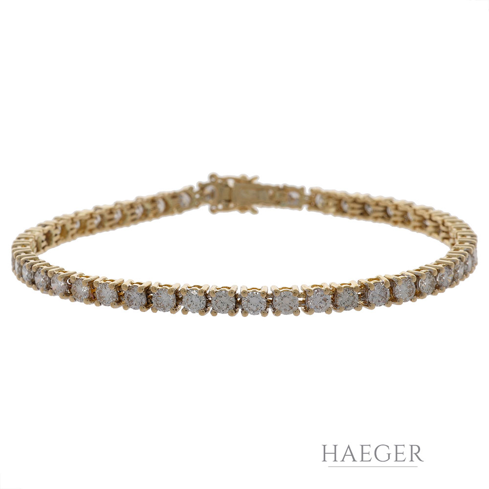 Diamant Riviérearmband Gelbgold 750 / 18 k. ca. 4,00 ct. - Bild 2