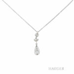 Diamant Collier Weiß,- & Roségold 585 / 14k. 0,28ct. - Bild 2 Vorschau