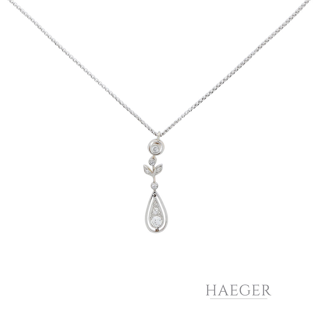 Diamant Collier Weiß,- & Roségold 585 / 14k. 0,28ct. - Bild 2