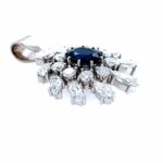 Saphir Anhänger ca. 2,66 ct Brillanten Weißgold 750/ 18K - Bild 3 Vorschau