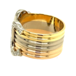 Cartier „Double C“ Ring Gr. 53 ca. 0,25ct Diamanten Tricolor 750/ 18K - Bild 2 Vorschau