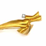 Lapponia Brosche ca. 0,07ct Diamant Gelbgold 750/ 18K - Bild 2 Vorschau