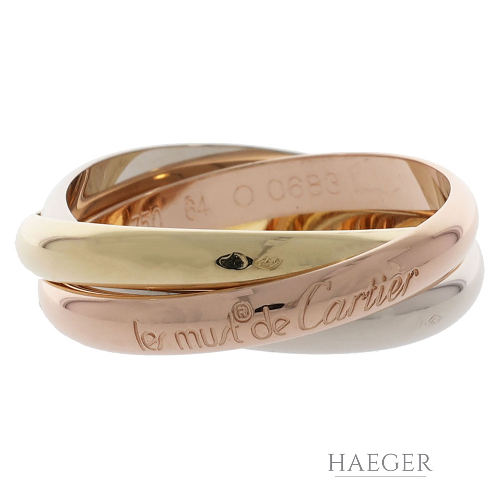 Cartier Trinity Ring Tricolorgold 750 / 18k. GR. 61 - Bild 2