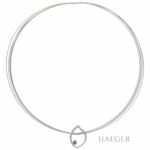 Damen Collier Weißgold 750 / 18 Kt. m. Diamant Anhänger Platin ca. 0,12ct. - Bild 2 Vorschau