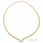 Opal Collier m. Anhänger Weißgold 750 / 18 Kt. ca. 52,31ct. - Bild 3 Vorschau