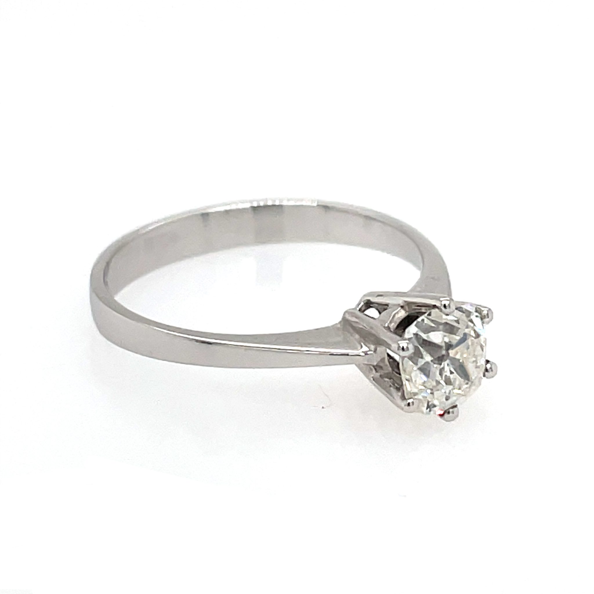 Solitärring Gr. 55 ca. 0,90 ct Diamant Weißgold 750/ 18K - Bild 3