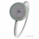 Diamant Ring Tahiti Perle Weißgold 585 / 14kt. ca. 0,07ct. Vorschau