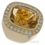 Diamant Citrin Ring Gelbgold 750 / 18Kt. ca. 1,20ct. Vorschau