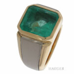 Smaragd Ring Gelbgold & Weißgold 750 / 18k ca. 7,0 ct. Vorschau
