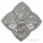 Diamant Brosche Weißgold 750 / Platin 950 mit 8ct - Bild 2 Vorschau