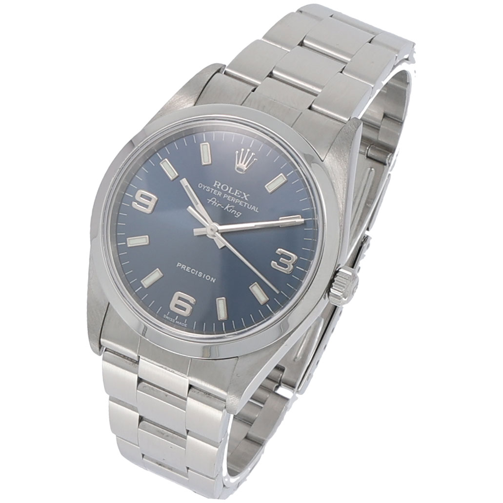 Rolex Air King Precision 34mm Ref. 14000M Stahl blaues Zifferblatt ca. 2001 - Bild 2