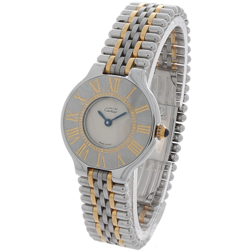 Cartier 21 Must de Cartier Ref. 125000P 28mm Stahl/Gold Quarz ca. 2000 - Bild 2