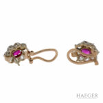 Clipstecker Roségold 585 / 14K mit Rubinen und Diamanten - Bild 2 Vorschau