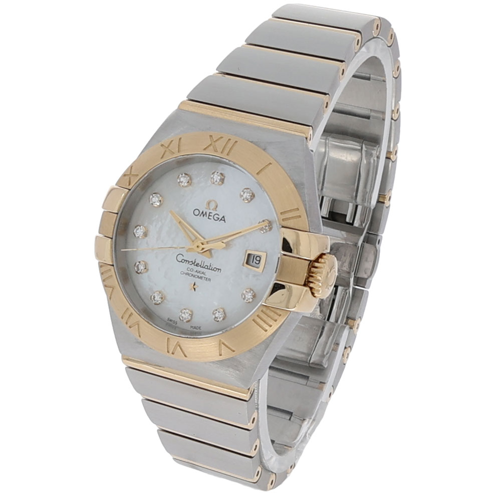 Omega Constellation Ladies Co-axial Ref. 123.20.31.20.05.002 Stahl/Gold MOP Dia.+Papiere - Bild 2