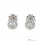 Solitärohrstecker Weißgold 585 / 14K mit je 0,35ct Diamanten - Bild 2 Vorschau