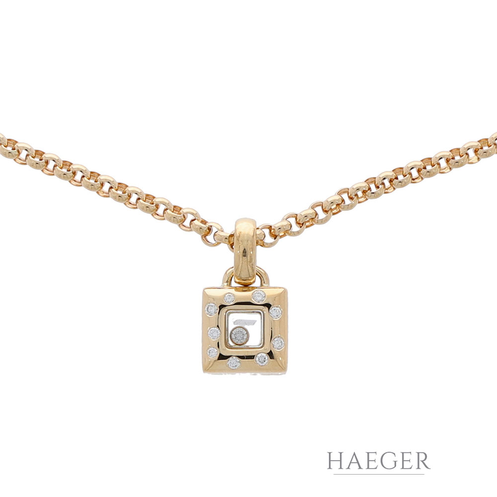 Chopard Happy Diamonds Collier Gelbgold 750 / 18K mit Diamanten