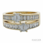 Ring Gr.55 Gelbgold 750 / 18K mit ca.2ct Baguette Diamanten - Bild 2 Vorschau
