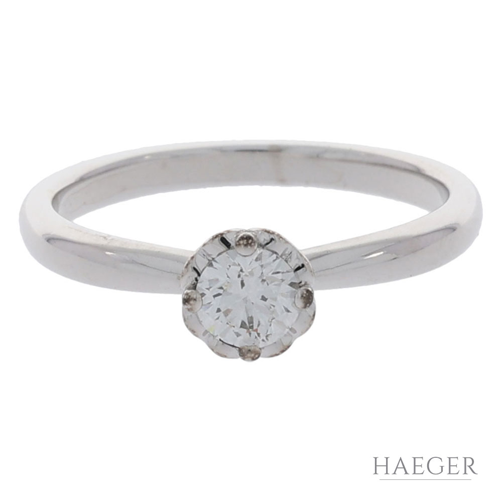 Acredo Solitärring Gr.52 Weißgold 585 / 14K mit GIA Zertifikat - Bild 2