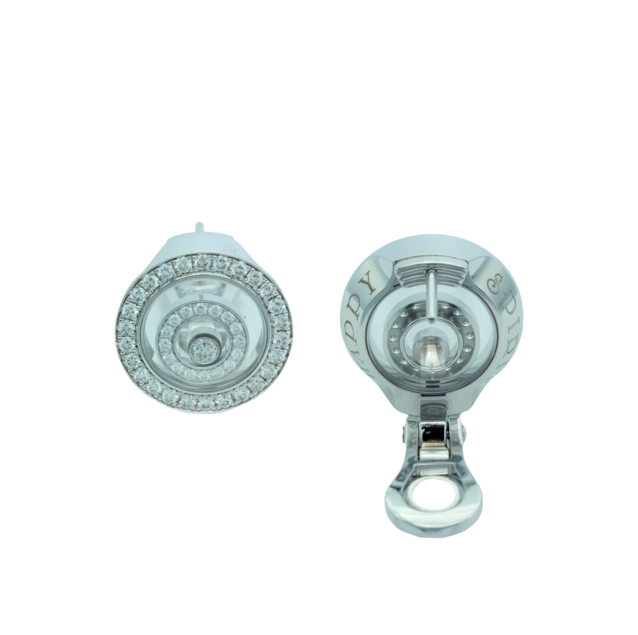 Chopard Happy Spirit Ohrclips Weißgold 750/18K. ca. 1,36 ct. - Bild 2