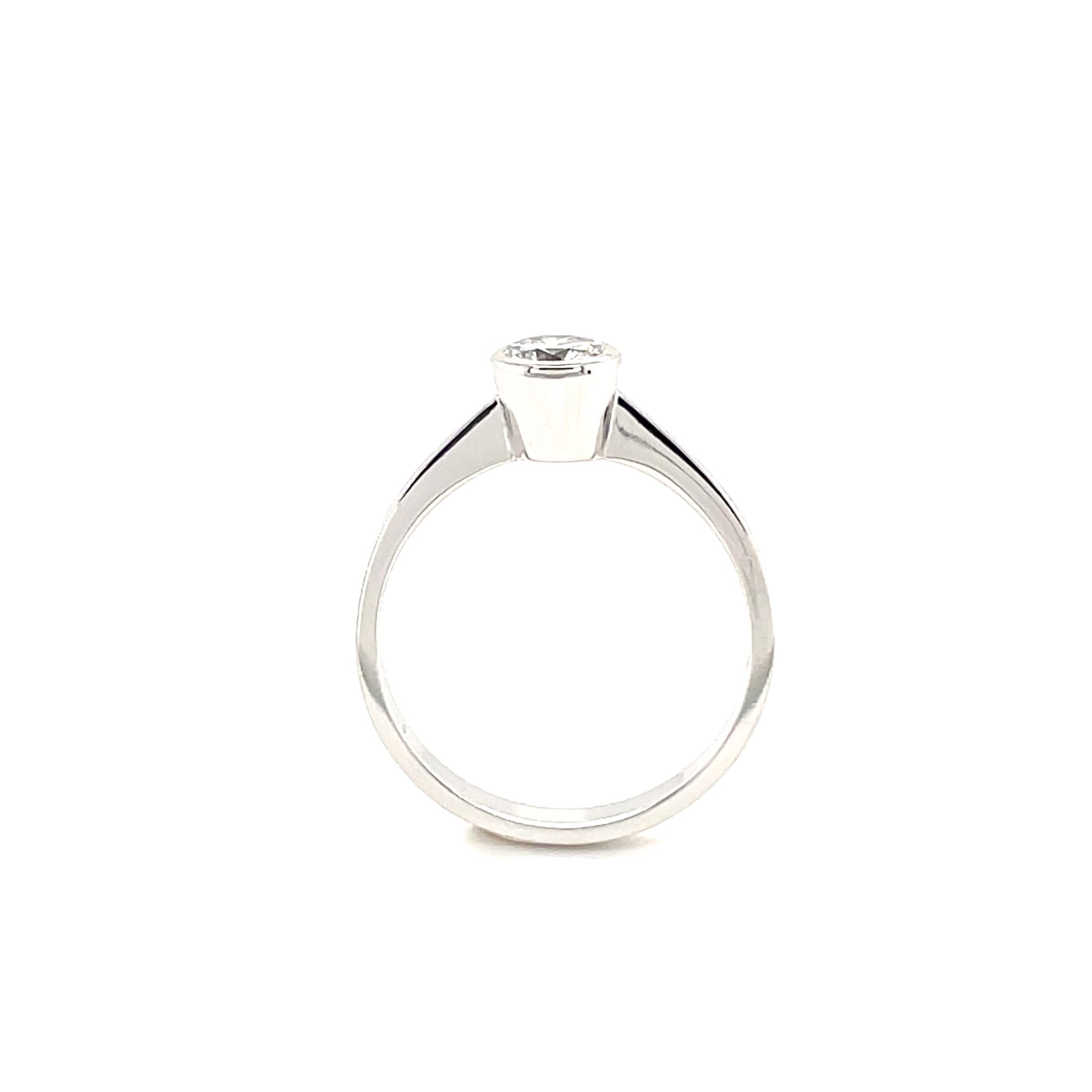 Solitärring Diamant Ring ca. 0,53 ct Brillant Weißgold 585/14K Verlobungsring - Bild 3