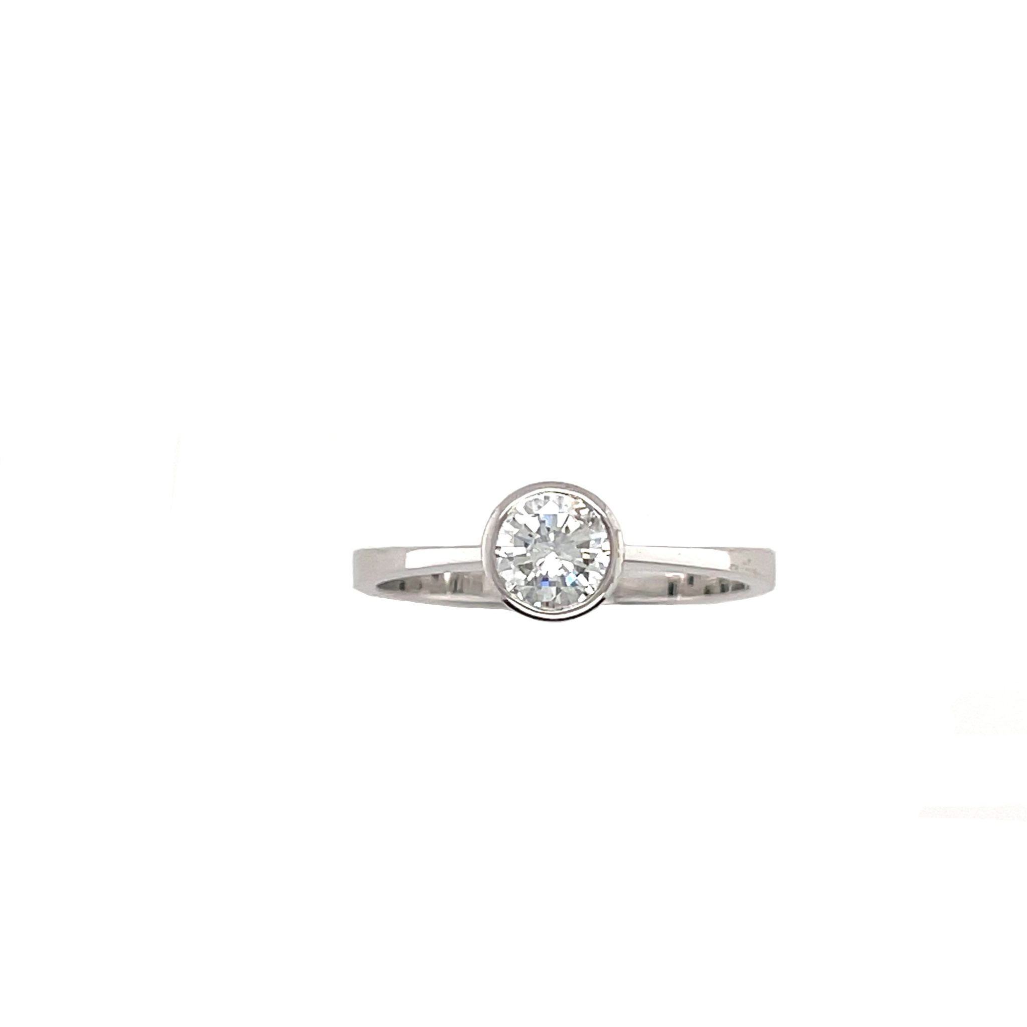 Solitärring Diamant Ring ca. 0,53 ct Brillant Weißgold 585/14K Verlobungsring - Bild 2