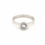 Solitärring Diamant Ring ca. 0,53 ct Brillant Weißgold 585/14K Verlobungsring Vorschau