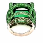 Turmalin Ring Gr. 63 ca. 11,77 ct Tsavorit Weißgold 750/ 18K - Bild 3 Vorschau