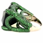 Turmalin Ring Gr. 63 ca. 11,77 ct Tsavorit Weißgold 750/ 18K - Bild 4 Vorschau