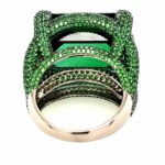 Turmalin Ring Gr. 63 ca. 11,77 ct Tsavorit Weißgold 750/ 18K - Bild 5 Vorschau