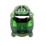 Turmalin Ring Gr. 63 ca. 11,77 ct Tsavorit Weißgold 750/ 18K - Bild 6 Vorschau