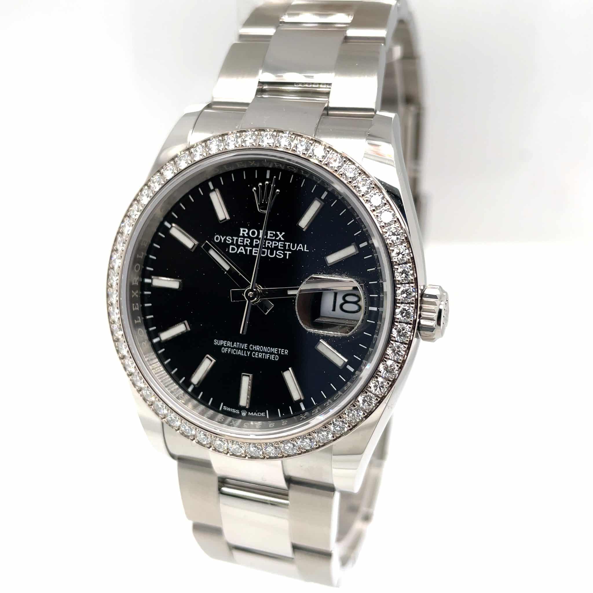 Rolex Datejust 36 Ref. 126284RBR NEU 08/21 Stahl/Weißgold Diamond Factory FULL SET