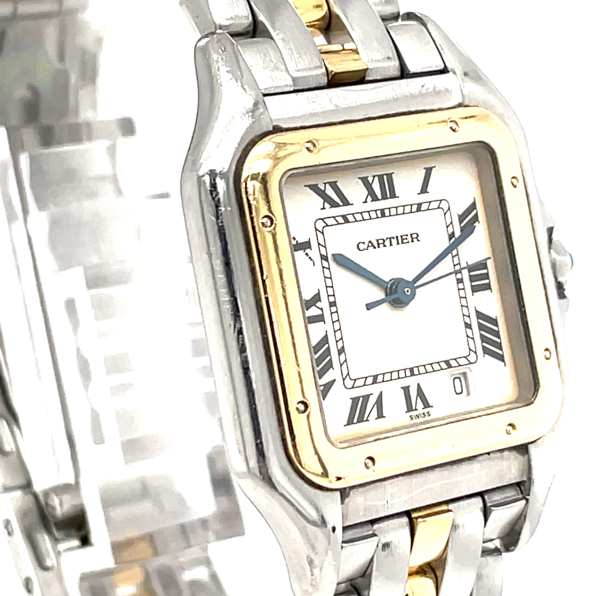 Cartier Panthere Stahl/Gold 1 row Gold, Ref 187949 27mm Vintage old school - Bild 3