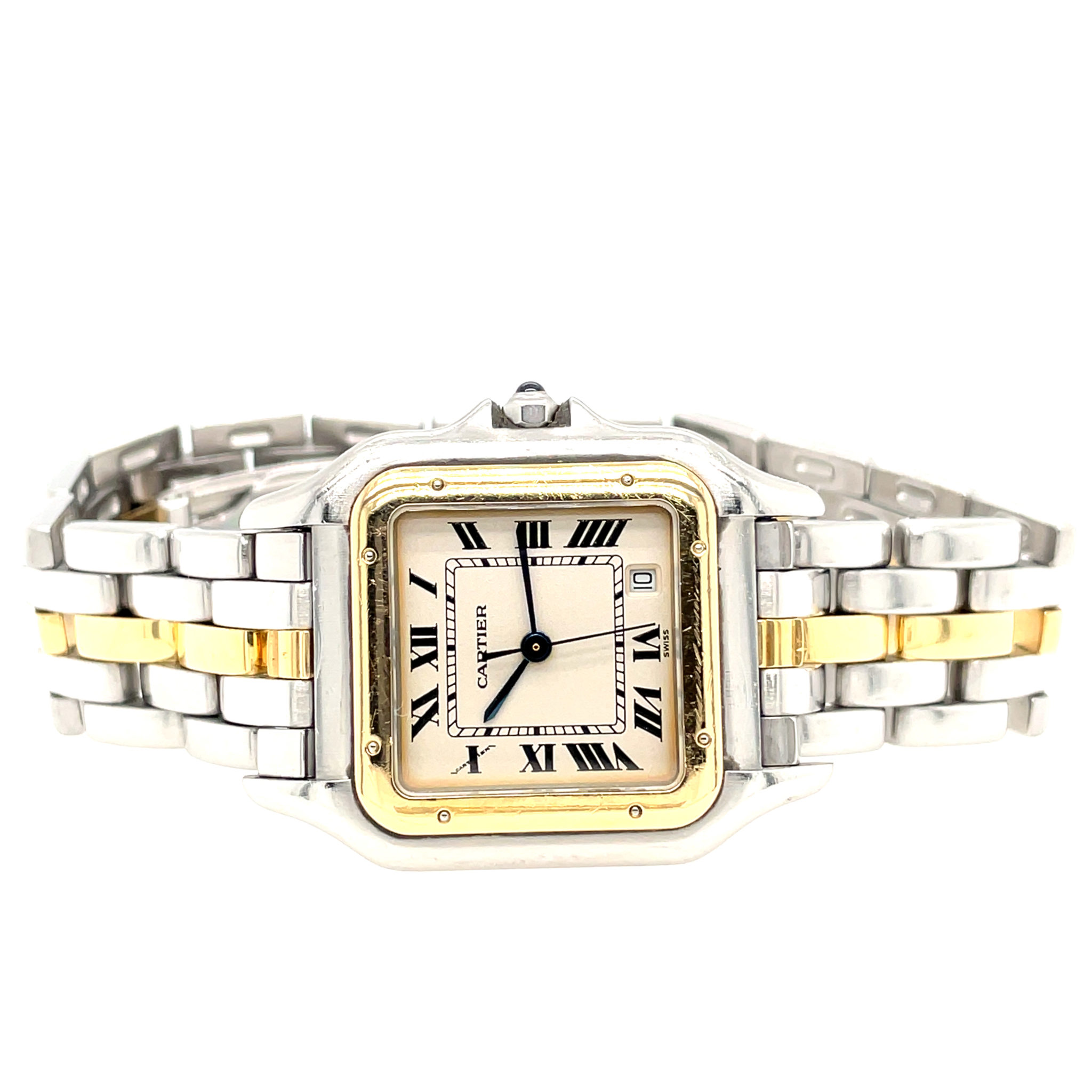 Cartier Panthere Stahl/Gold 1 row Gold, Ref 187949 27mm Vintage old school - Bild 7