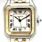Cartier Panthere Stahl/Gold 2 row Gold, Ref 187949 27mm Vintage old school ca. 1990 Vorschau