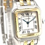 Cartier Panthere Stahl/Gold 2 row Gold, Ref 187949 27mm Vintage old school ca. 1990 - Bild 3 Vorschau