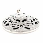 Diamant Anhänger ca. 2 ct Leopardenkopf Onyx Smaragden Weißgold 750/ 18K - Bild 2 Vorschau