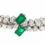 Smaragd Armband 18,3 cm ca. 5,10 ct Diamanten Weißgold 750/18K - Bild 3 Vorschau