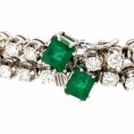 Smaragd Armband 18,3 cm ca. 5,10 ct Diamanten Weißgold 750/18K - Bild 4 Vorschau
