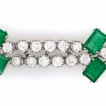 Smaragd Armband 18,3 cm ca. 5,10 ct Diamanten Weißgold 750/18K - Bild 6 Vorschau