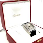 Cartier Santos 100 Xl Ref. 2740 W20090X8 Chronograph Stahl Diamond Iced Out Full Set - Bild 9 Vorschau